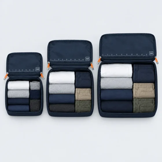 City Week Trio, opened to show what fits inside