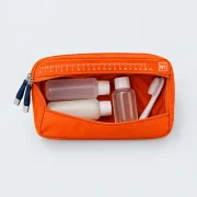 Clear Liquids Pouch, opened to show what fits inside