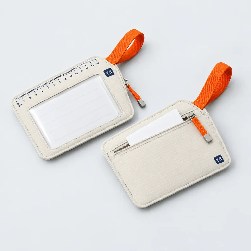 Coordinate Tag Pair XL, opened to show what fits inside