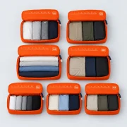 Family Grid Eight, opened to show what fits inside