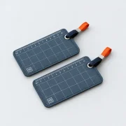 Grid Card Tag Pair in Slate Blue