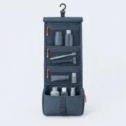 Hanging Toiletry Kit, opened to show what fits inside