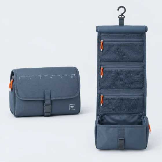 Hanging Toiletry Kit, studio photo