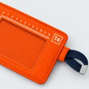 Hi-Vis Tag Pair, close-up of the printed scale and size code