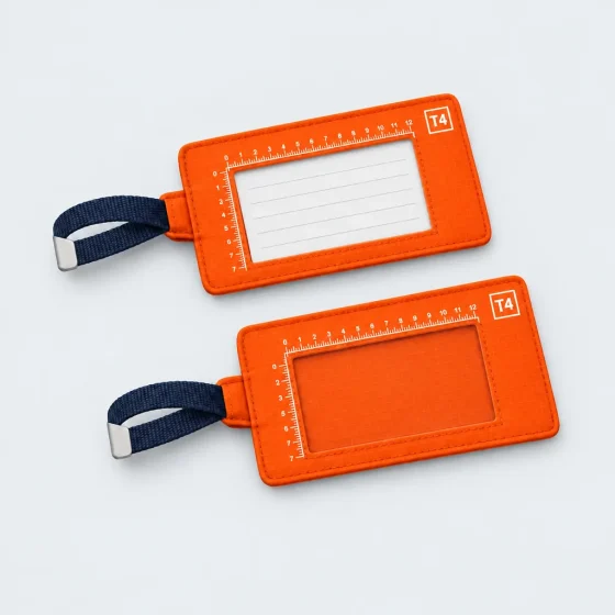 Hi-Vis Tag Pair, opened to show what fits inside