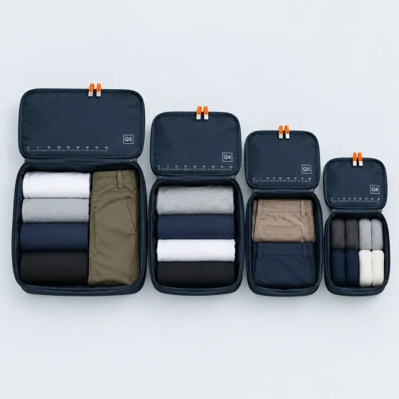 Long Haul Four, opened to show what fits inside