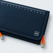 Passport Cover, close-up of the printed scale and size code
