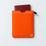 Passport Sleeve, opened to show what fits inside