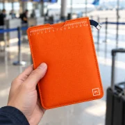 Passport Sleeve in use