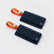 Privacy Flap Tag Pair in Ink Navy