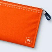 Sandal Pouch, close-up of the printed scale and size code
