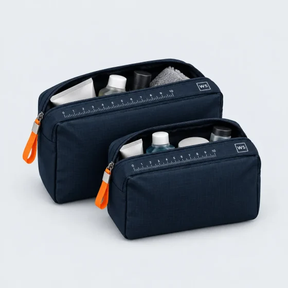 Toiletry Duo, opened to show what fits inside