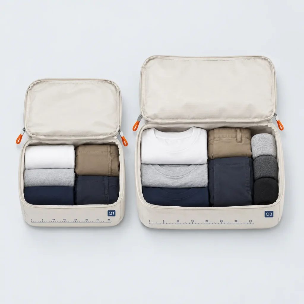 Two-Room Pair, opened to show what fits inside
